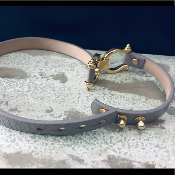 Rustic Cuff Gray Seaborne Leather Wrap - Picture 3 of 5